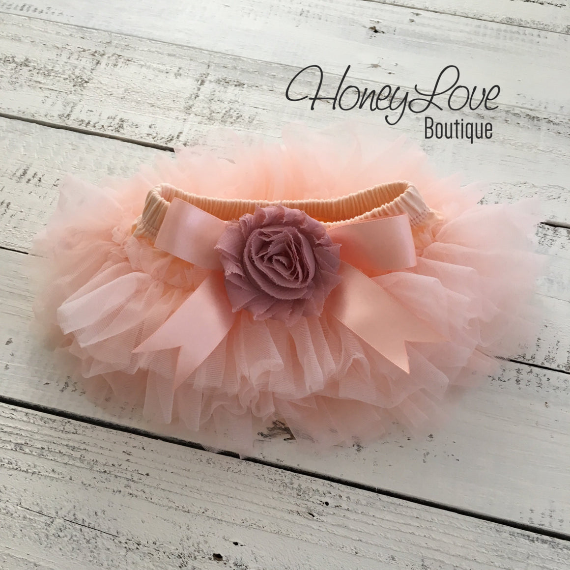 PERSONALIZED Name Outfit - Gold glitter and Peach/Vintage Pink - embellished tutu skirt bloomers - HoneyLoveBoutique