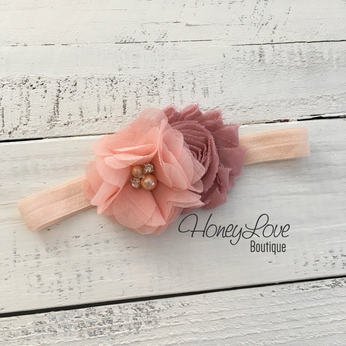 Peach and Vintage Pink tutu skirt bloomers and headband - Embellished bloomers - HoneyLoveBoutique