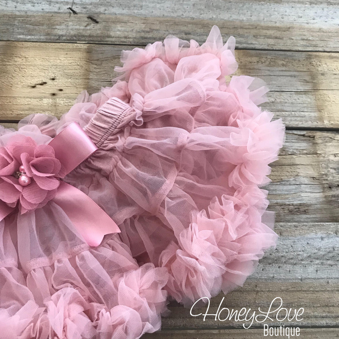 One with heart - Birthday Outfit - Vintage Pink and Silver/Gold Glitter - HoneyLoveBoutique