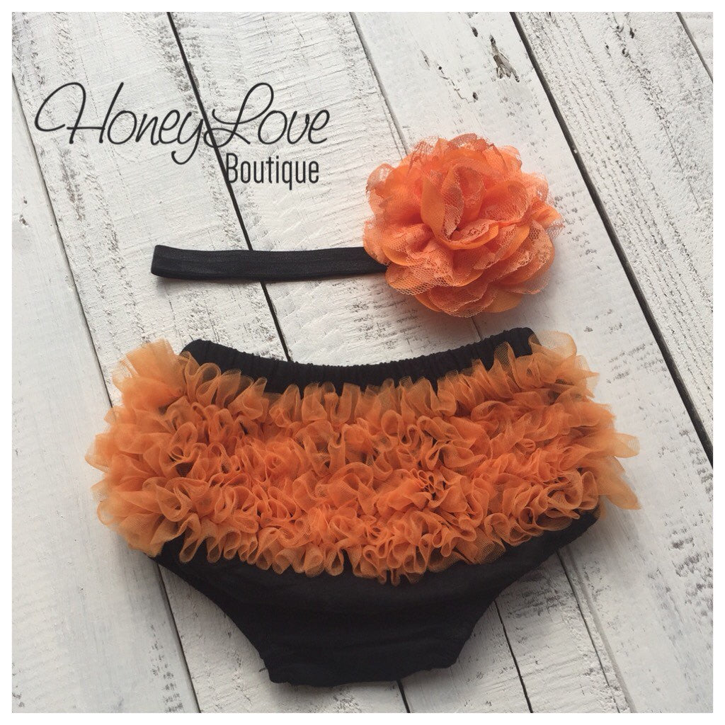 Halloween Bloomers and Headband - HoneyLoveBoutique