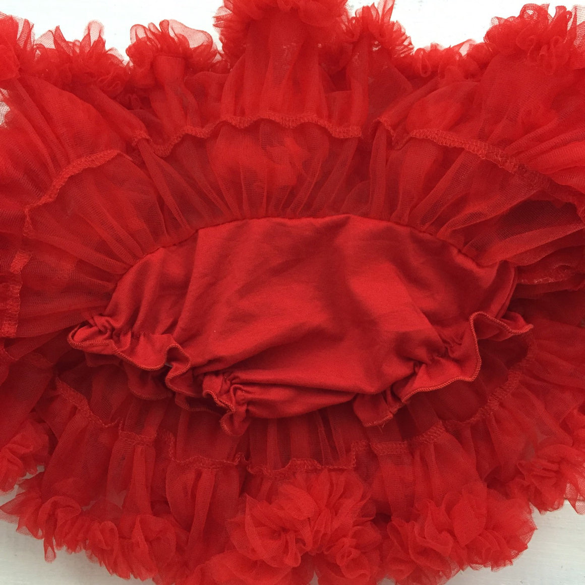 Red Pettiskirt - embellished flower - HoneyLoveBoutique