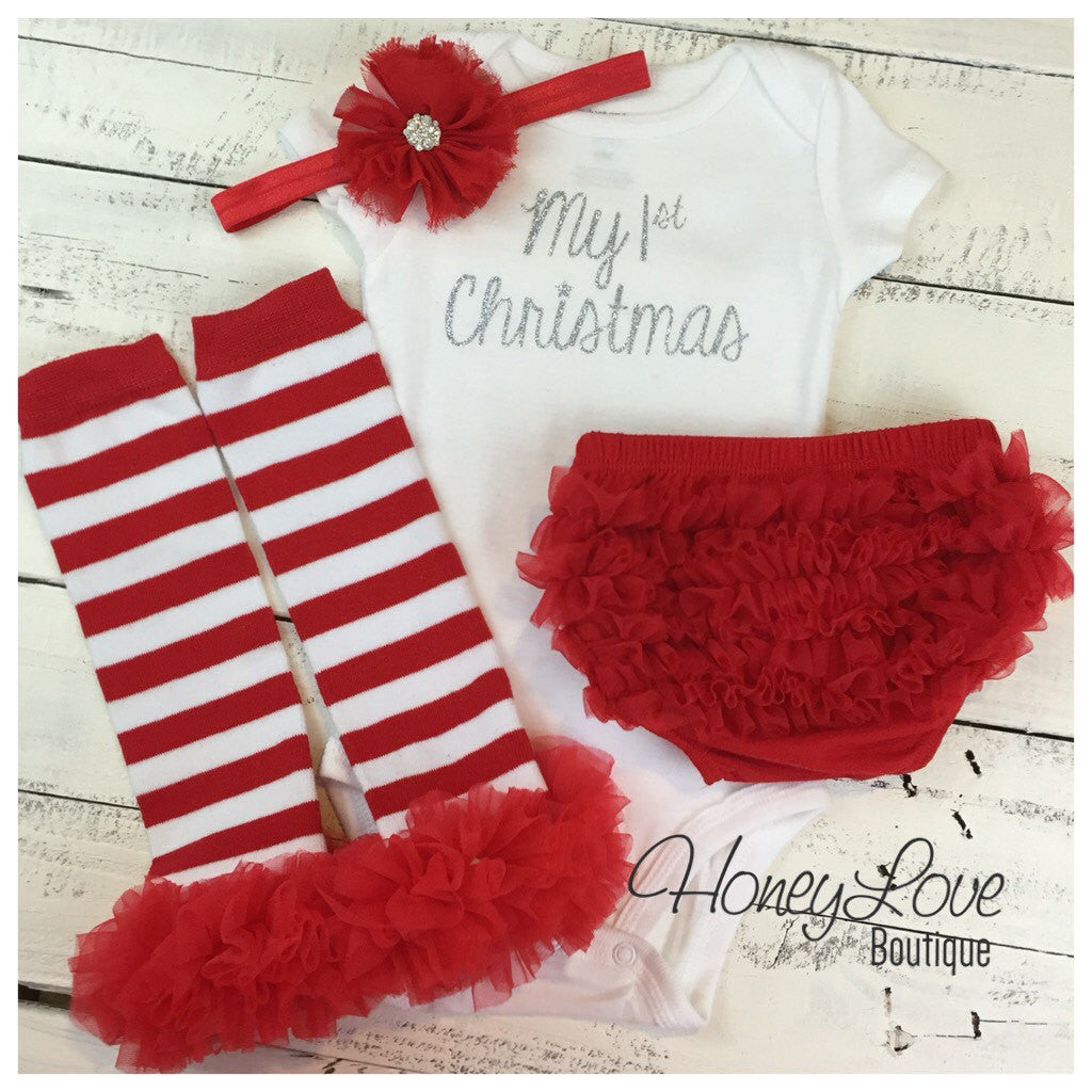 My 1st Christmas 4 Piece Set - Silver or Gold - HoneyLoveBoutique