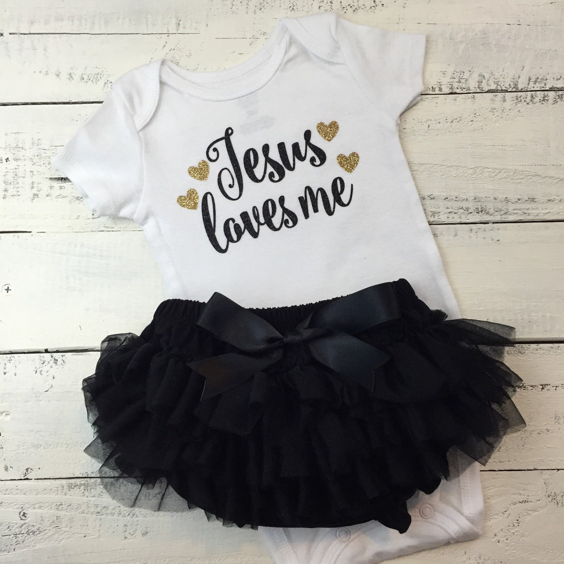 Jesus loves me Outfit Set - HoneyLoveBoutique