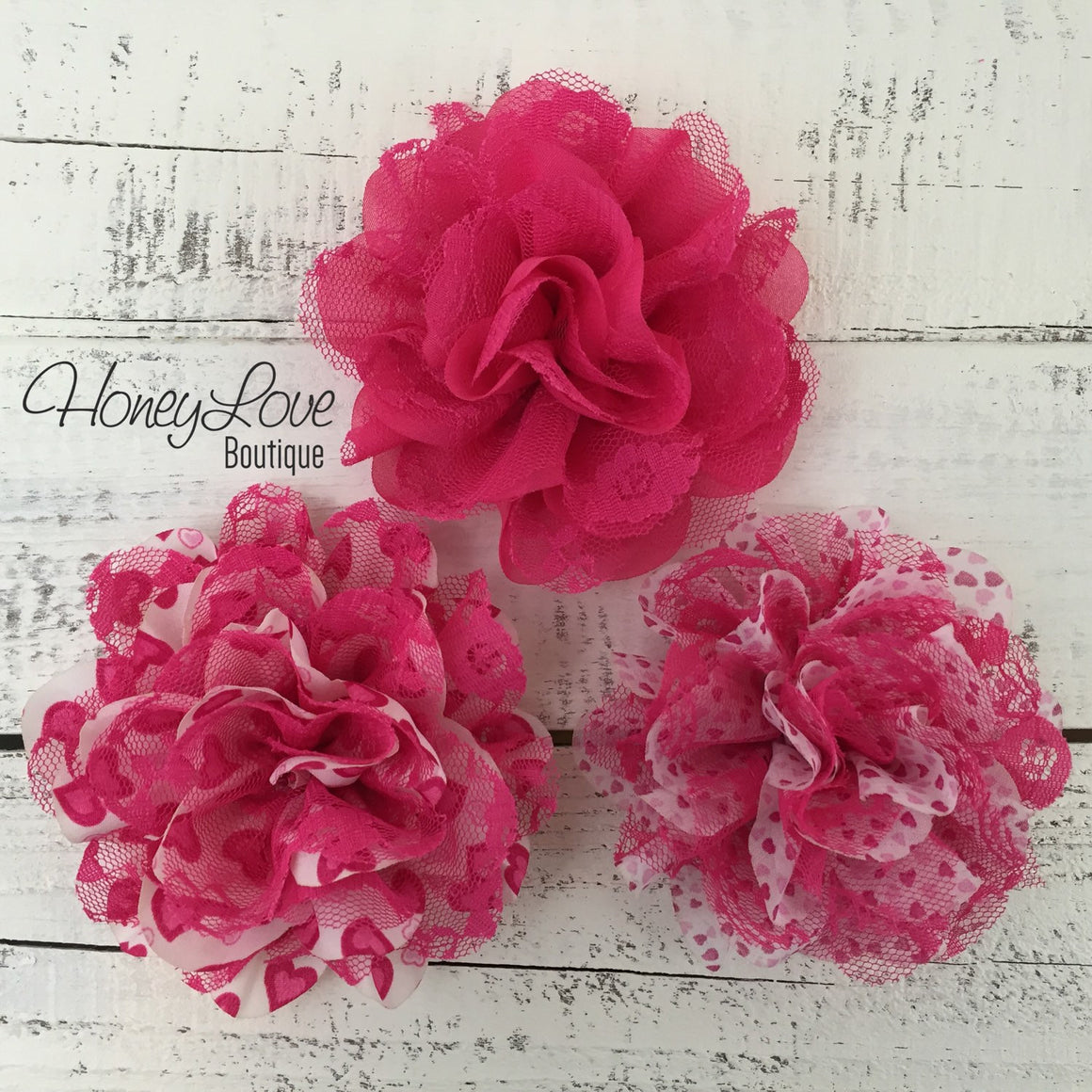 White/Hot Pink Heart leg warmers, flower headband, ruffle bottom bloomers - HoneyLoveBoutique